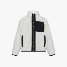 Off white Teddy jacket with nylon details