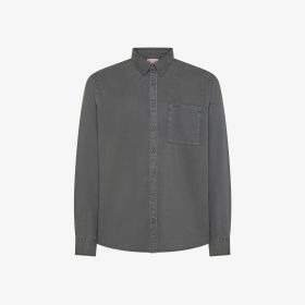 Camicia in twill di cotone stone