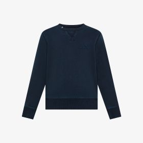Felpa in cotone blu navy