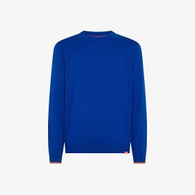 Royal blue wool and cashmere jumper