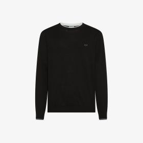 Maglia con dettagli a contrasto in cotone nero