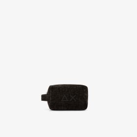 Beauty case in velluto nero