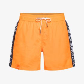 Shorts mare in nylon arancio fluo