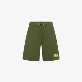 Bermuda in felpa di cotone verde scuro