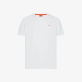 T-shirt girocollo in jersey di cotone bianco