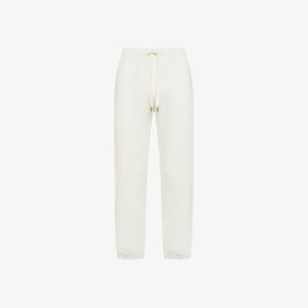 Pantaloni jogging in felpa effetto vintage bianco panna