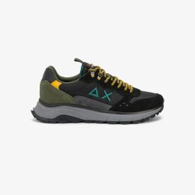 Sneaker Fire & Camping in suede e nylon nero