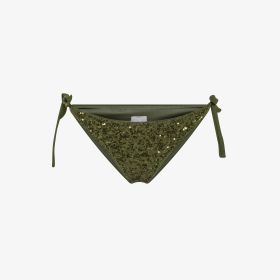 Slip mare con paillettes verde scuro