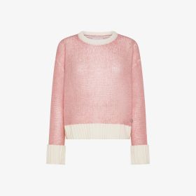 Maglione in lana e alpaca rosa scuro