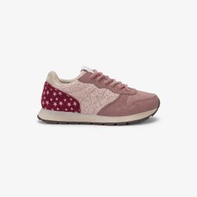 Sneaker Girl's Ally Winter in suede e teddy rosa
