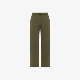Pantaloni jogging in felpa con coulisse verde militare scuro