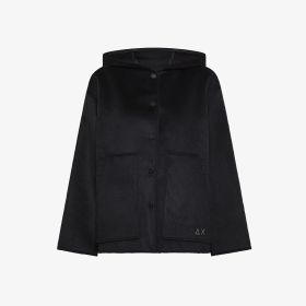Wool touch hoodie jacket
