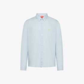 Camicia in lino e cotone azzurro