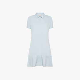 Light blue cotton piqué polo dress