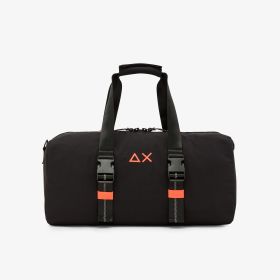 Black nylon bag with logo