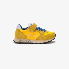 Yellow Boy's Tom Vintage nylon and suede sneaker