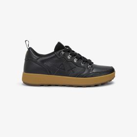 Black Genius tumbled leather sneaker