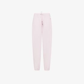 Pantaloni in felpa di cotone rosa