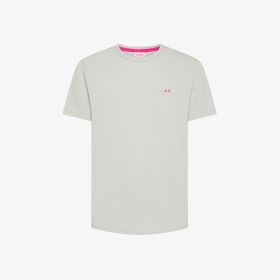 Light grey cotton piqué T-shirt