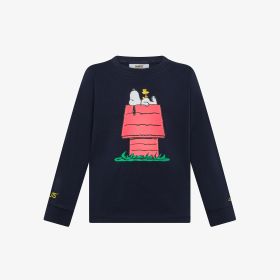 Navy blue Peanuts cotton jersey t-shirt with print