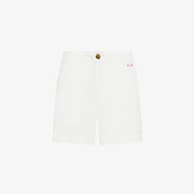 Off white cotton shorts