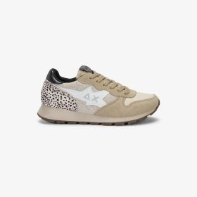 Beige Girl's Stargirl Winter Vibe sneaker with lurex laces