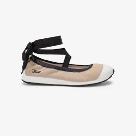 Beige Ally Etoile nylon ballet flats