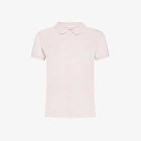 Camicia in piquet di cotone rosa