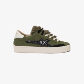 Dark military Katy winter suede sneaker