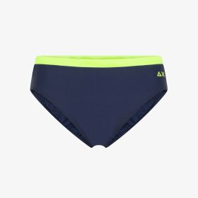 Navy blue nylon bikini briefs