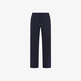 Navy blue linen fatigue trousers