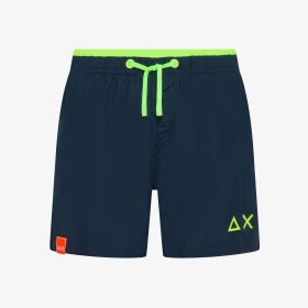 Navy blue nylon beach shorts