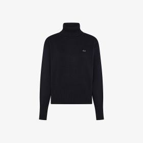 Maglia dolcevita in lana e cashmere navy blue