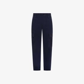 Pantaloni cargo in cotone navy blue
