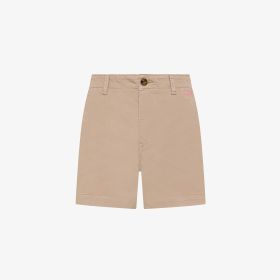 Stone grey cotton shorts