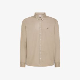 Camicia in cotone Oxford grigio stone