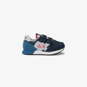 Sneaker Boy's Jaki Solid in nylon e suede blu navy