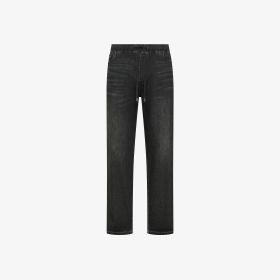 Pantaloni jogging in denim di cotone stone