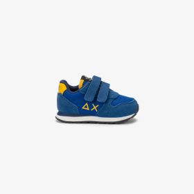 Royal blue Boy's Tom Solid nylon and suede sneaker