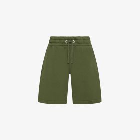 Bermuda in felpa di cotone verde scuro