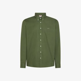 Camicia in cotone Oxford verde scuro