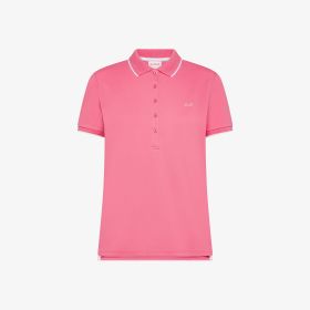 Polo in piquet di cotone fucsia