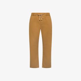 Dark beige cotton gabardine chino trousers