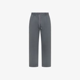 Pantaloni in cotone con coulisse grigio scuro