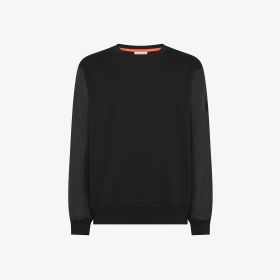 Felpa in cotone e nylon nero