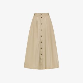 Gonna in heavy popeline grigio stone