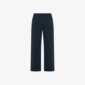 Pantaloni in cotone con piega blu navy