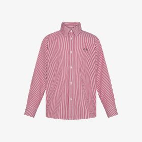 Camicia in cotone a righe rosso/bianco