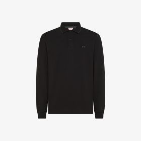 Polo small stripes on collar l/s