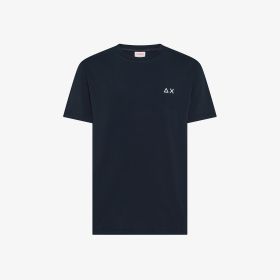 T-shirt con logo SUN68 in cotone blu navy